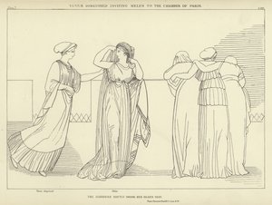 Venus disfrazada invitando a Helena a la cámara de París de John Flaxman