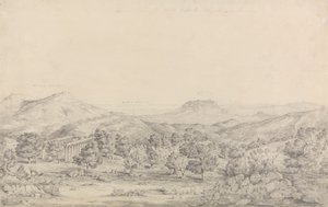 Vista general del templo de Apolo Epicurio en Bassai, Phigalea de John Foster