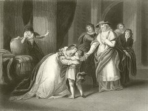 Isabel reina de Eduardo IV despidiéndose de su hijo el duque de York de John Francis Rigaud