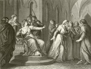 La Emperatriz Matilde negándose a liberar al Rey Esteban de John Francis Rigaud