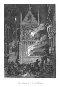 Escena de Old St Pauls por William Harrison Ainsworth, 1855 de John Franklin