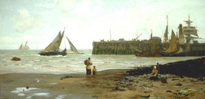 Marea baja, puerto de Whitstable