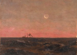 Paisaje marino, c.1900 (óleo sobre lienzo) de John Fraser