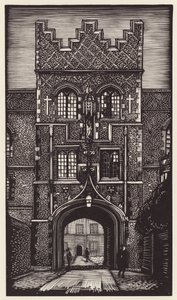 Cambridge: Jesus (xilografía) de John Frederick Greenwood