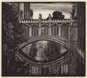 Cambridge: "El puente de los Suspiros" (xilografía) de John Frederick Greenwood