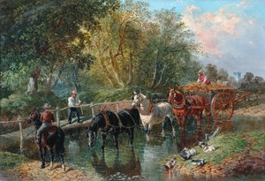 Cruzando el arroyo de John Frederick Herring Junior