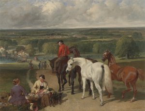 Ejercitando los caballos reales, 1847-55 de John Frederick Herring Senior
