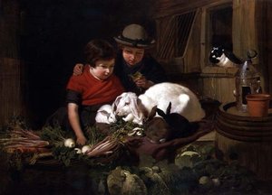 Aficionados a los conejos de John Frederick Herring Senior