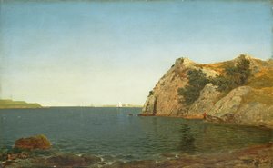 Beacon Rock, puerto de Newport, 1857 de John Frederick Kensett