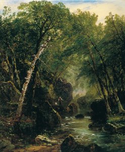 Pescador de truchas de John Frederick Kensett