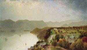 Vista del Hotel Cozzen cerca de West Point, NY, 1863 de John Frederick Kensett