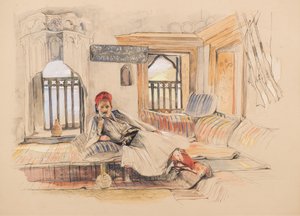 Un interior oriental de John Frederick Lewis
