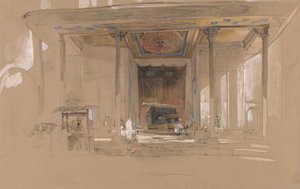 Entrada principal de la Gran Mezquita, (Ulu cami) Bursa, Turquía, de John Frederick Lewis
