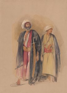 El jeque Hussein de Gebel Tor y su hijo de John Frederick Lewis