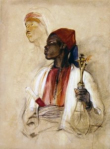 Estudio para el Portador de la Pipa, c.1856 de John Frederick Lewis
