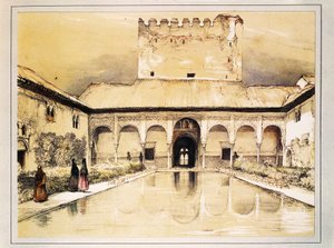 La Alhambra de Granada, litografía en color de John Frederick Lewis de John Frederick Lewis