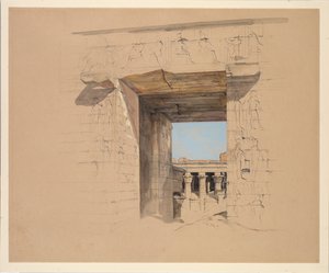 El Templo de Edfu: La Puerta del Pilón de John Frederick Lewis