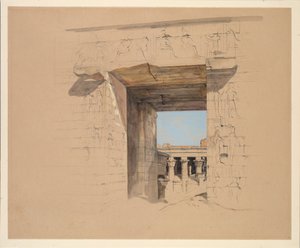 El Templo de Edfu: La Puerta del Pilón de John Frederick Lewis