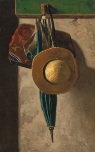 Sombrero de paja, bolsa y paraguas de John Frederick Peto