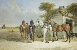 Mail coach post, J F Herring (óleo sobre lienzo) de John Frederick Senior Herring