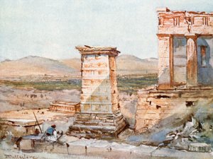 Atenas. El monumento de Agripa y la Pinacoteca de John Fulleylove