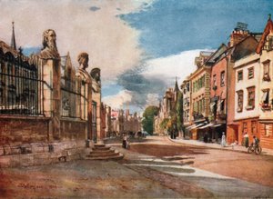 Broad Street, mirando al oeste (litografía en color)