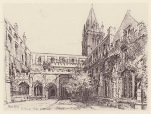 Claustros de Christ Church (litografía)