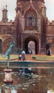 Christ Church College - Tom Quadrangle (litografía en color)