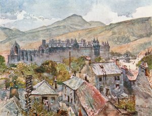 Palacio de Holyrood desde los Jardines Públicos bajo Calton Hill