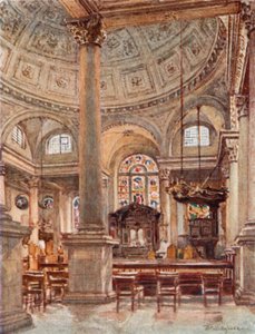 Interior de San Esteban, Walbrook de John Fulleylove