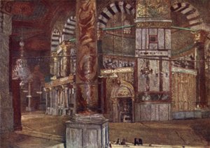Interior de la Cúpula de la Roca (Mezquita de Omar), desde el Sureste de John Fulleylove