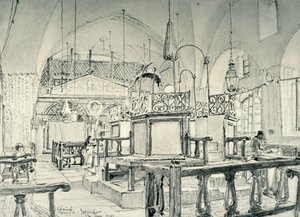 Sinagoga Española en Jerusalén - Interior, 1902 de John Fulleylove