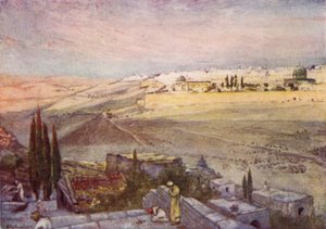 Amanecer desde el Monte de los Olivos de John Fulleylove