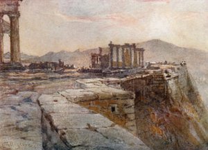 Atardecer desde la esquina noreste de la Acrópolis de John Fulleylove