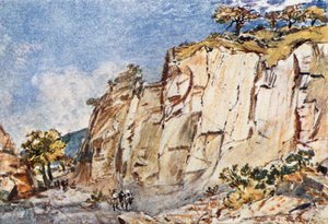 Las antiguas canteras en el Monte Pentélico de John Fulleylove