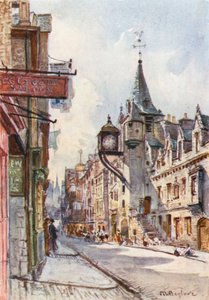 El Canongate Tolbooth, mirando al oeste de John Fulleylove