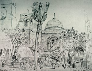 La Iglesia del Santo Sepulcro desde el Jardín del Monasterio Griego, 1902 de John Fulleylove