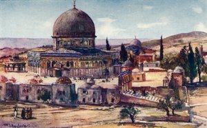 La Cúpula de la Roca desde los cuarteles cerca de la Torre de Antonia, 1902 de John Fulleylove