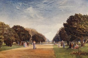 The Great Avenue, Hampton Court (litografia en color) de John Fulleylove