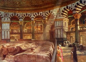 La Roca Sagrada bajo la Cúpula de la Roca, 1902