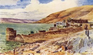 El Lago de Galilea, mirando al sur desde Tiberíades de John Fulleylove