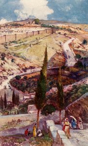 El extremo noreste de Jerusalén y Mizpah desde el Monte de los Olivos, 1902