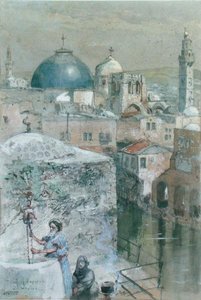 El estanque de Ezequías a la luz de la mañana, c.1902 de John Fulleylove