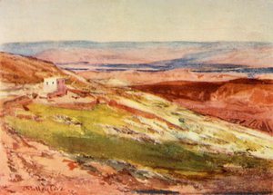 El Valle del Jordán desde el Monte de los Olivos, 1902 de John Fulleylove