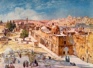 Lado oeste del área del templo desde los cuarteles cerca del sitio de la Torre de Antonia, 1902