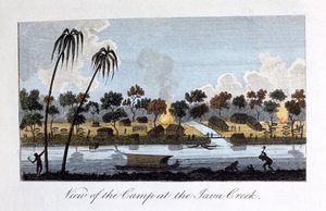 Vista del Campamento en el Arroyo Java, 1813 de John Gabriel Stedman