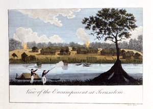 Vista del campamento en Jerusalén de John Gabriel Stedman