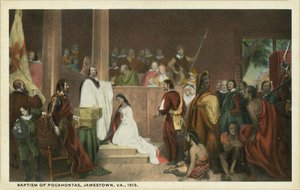 Bautismo de Pocahontas, Jamestown, Virginia