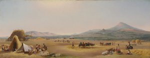 Cosecha en la Campiña Romana, 1868 de John Gadsby Chapman