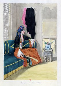 Levantina con traje de El Cairo (acuarela) de John Gardner Wilkinson